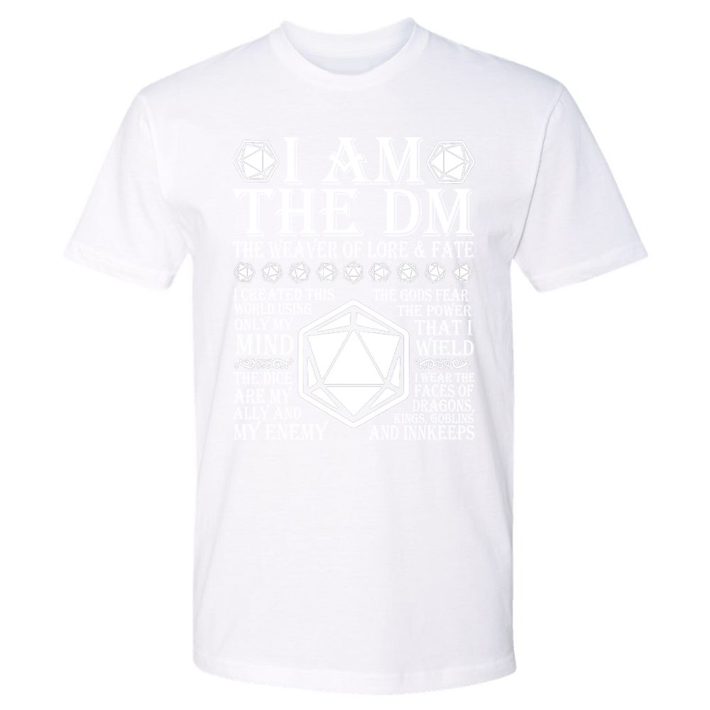 I Am The DM The Weaver Of Lore And Fate Premium Unisex T-Shirt - White - 4