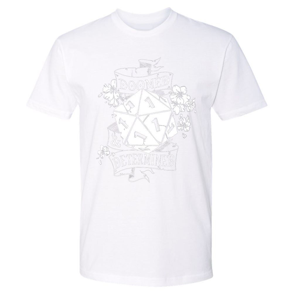 Doomed Determined Premium Unisex T-Shirt - White - 4