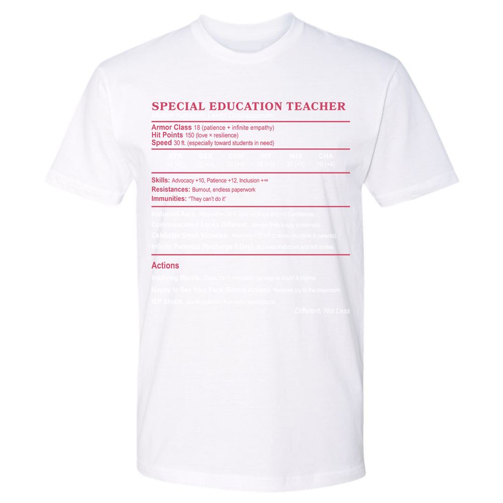 Special Education Teacher Premium Unisex T-Shirt - White - 4