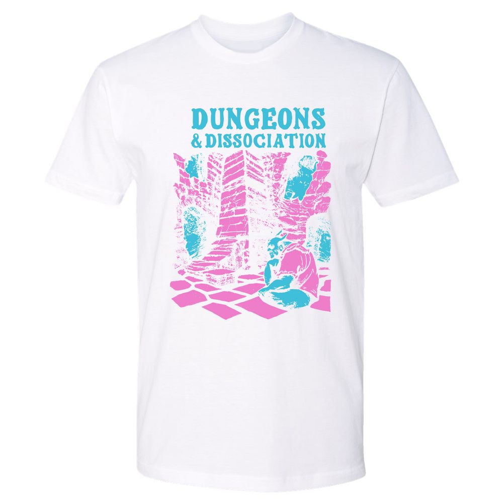 Dungeons And Dissociation Premium Unisex T-Shirt - White - 4