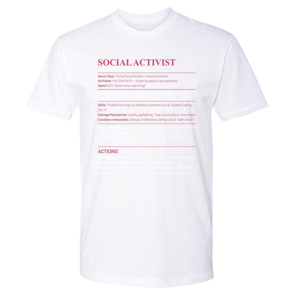 Social Activist Premium Unisex T-Shirt - White - 4