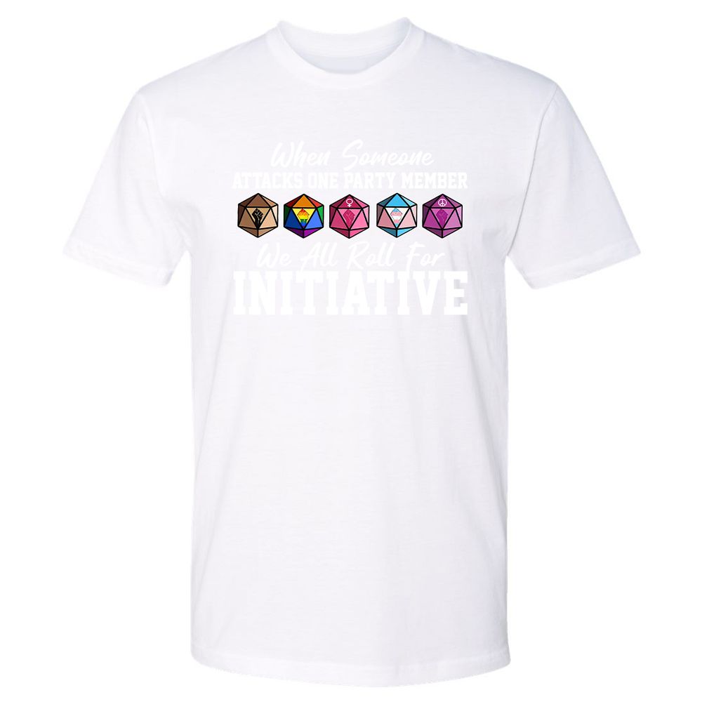 LGBT Roll For Initiative Premium Unisex T-Shirt - White - 4
