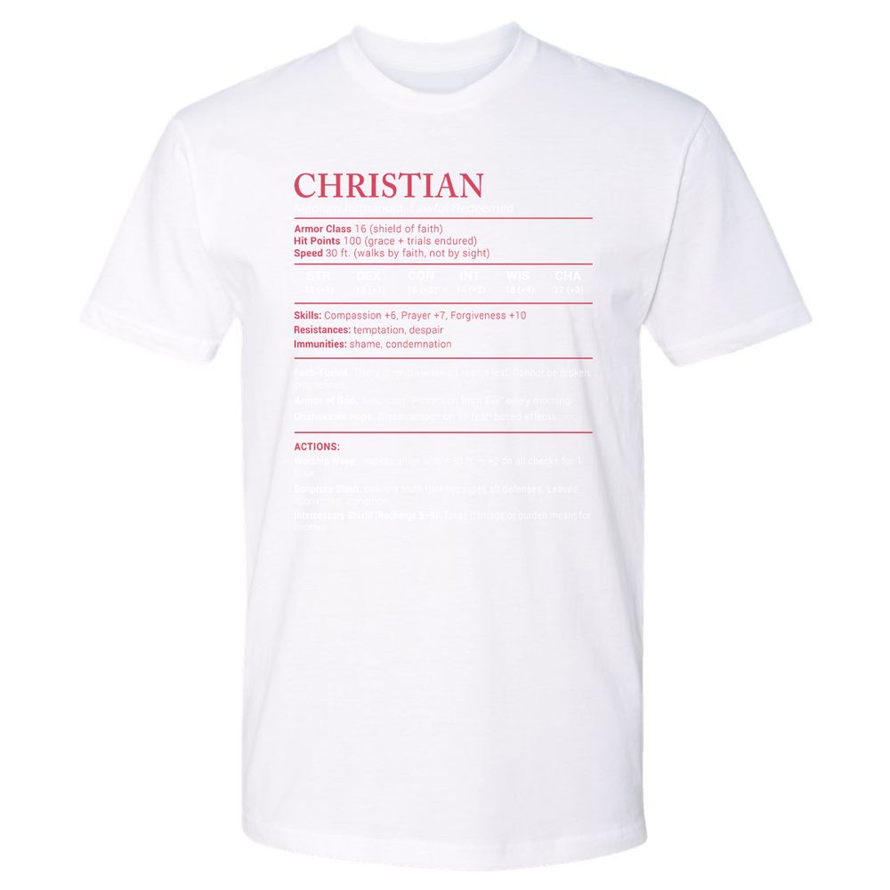 Chistian Stats Premium Unisex T-Shirt - White - 4