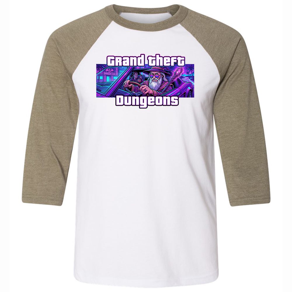 Grand Theft Dungeons Miami - White/Heather Olive - 4