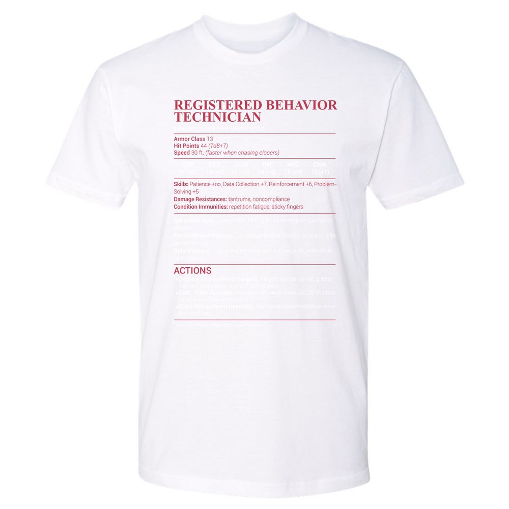 Registered Behavior Technician RBT Premium Unisex T-Shirt - White - 4