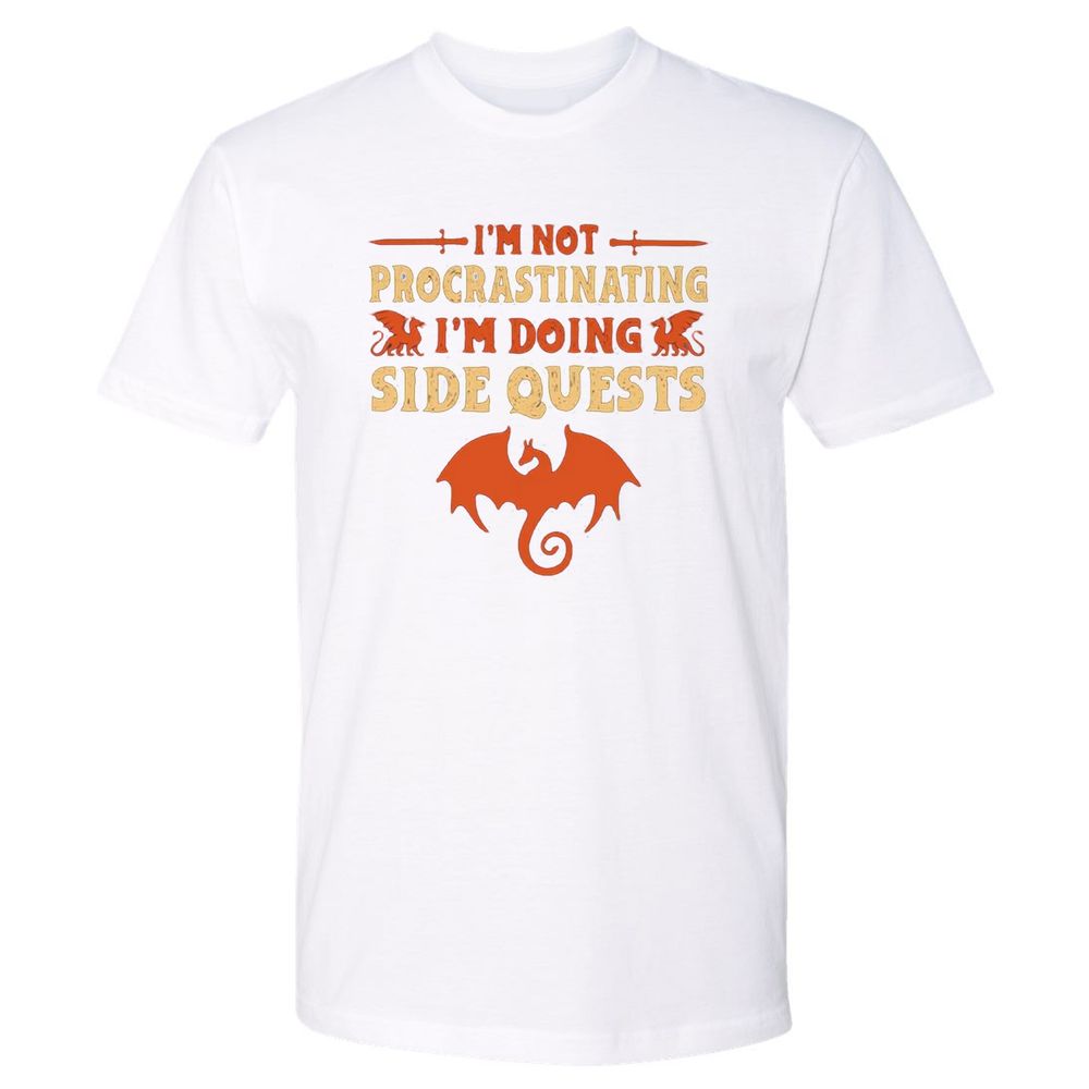 I'm Doing Side Quests Premium Unisex T-Shirt - White - 4