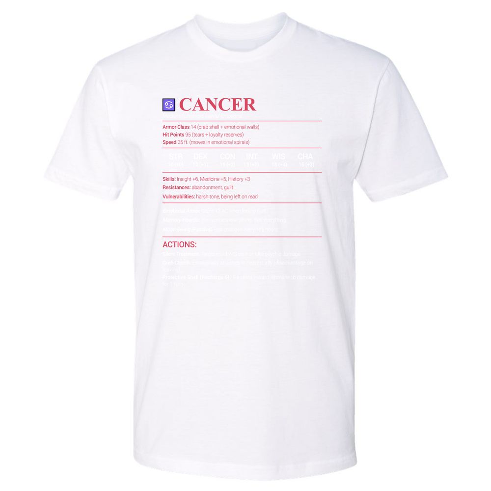 Cancer Stats Premium Unisex T-Shirt - White - 4