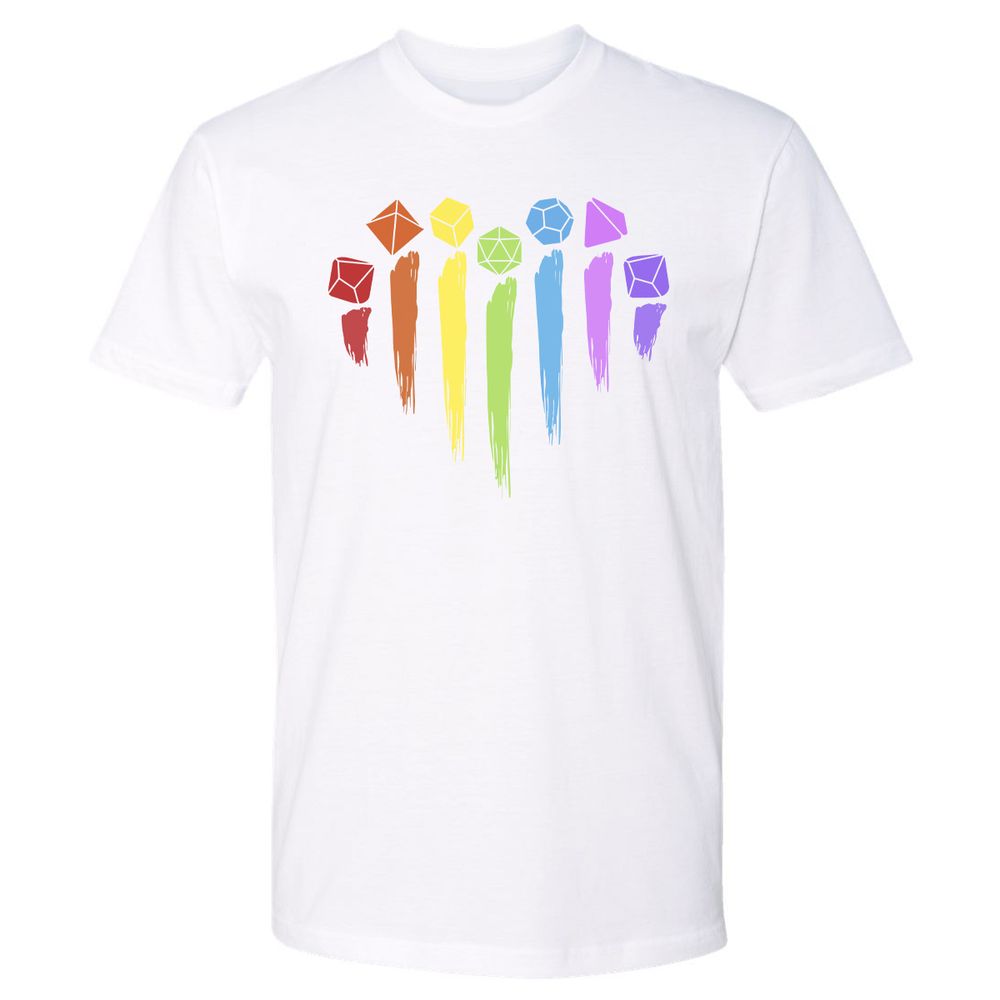 Dice Rainbow Heart Shape - White - 4