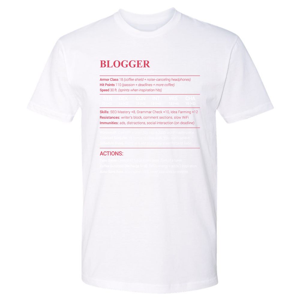 Blogger Premium Unisex T-Shirt - White - 4