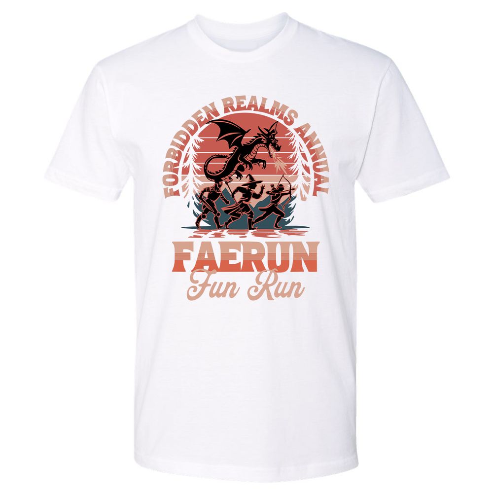 Faerun Fun Run Premium Unisex T-Shirt - White - 4