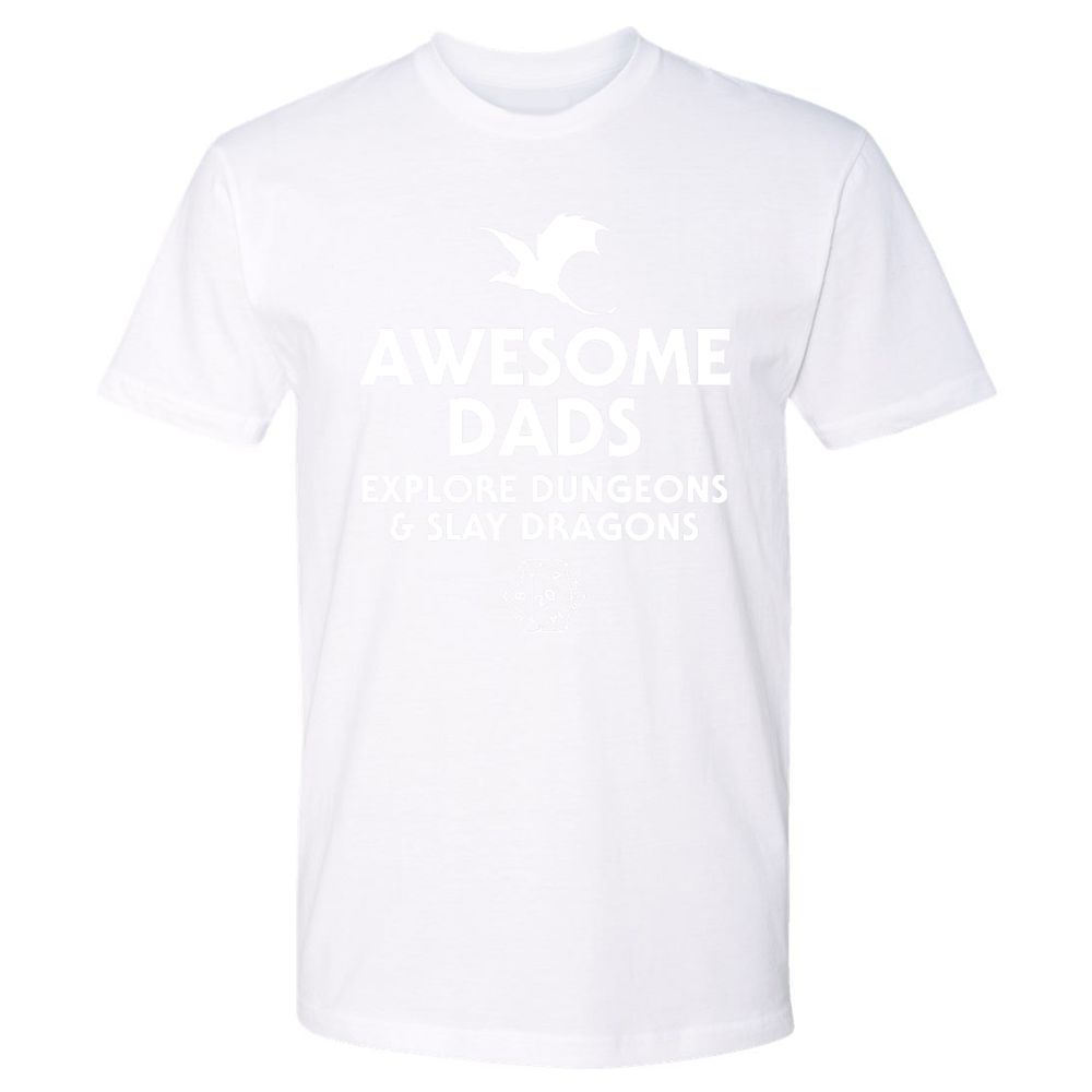 Awesome Dads Slay Dragons Premium Unisex T-Shirt - White - 4