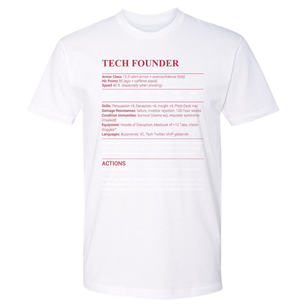 Tech Founder Premium Unisex T-Shirt - White - 4
