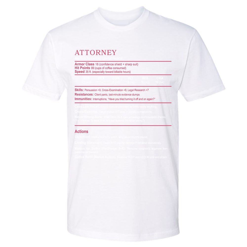 Attorney Premium Unisex T-Shirt - White - 4