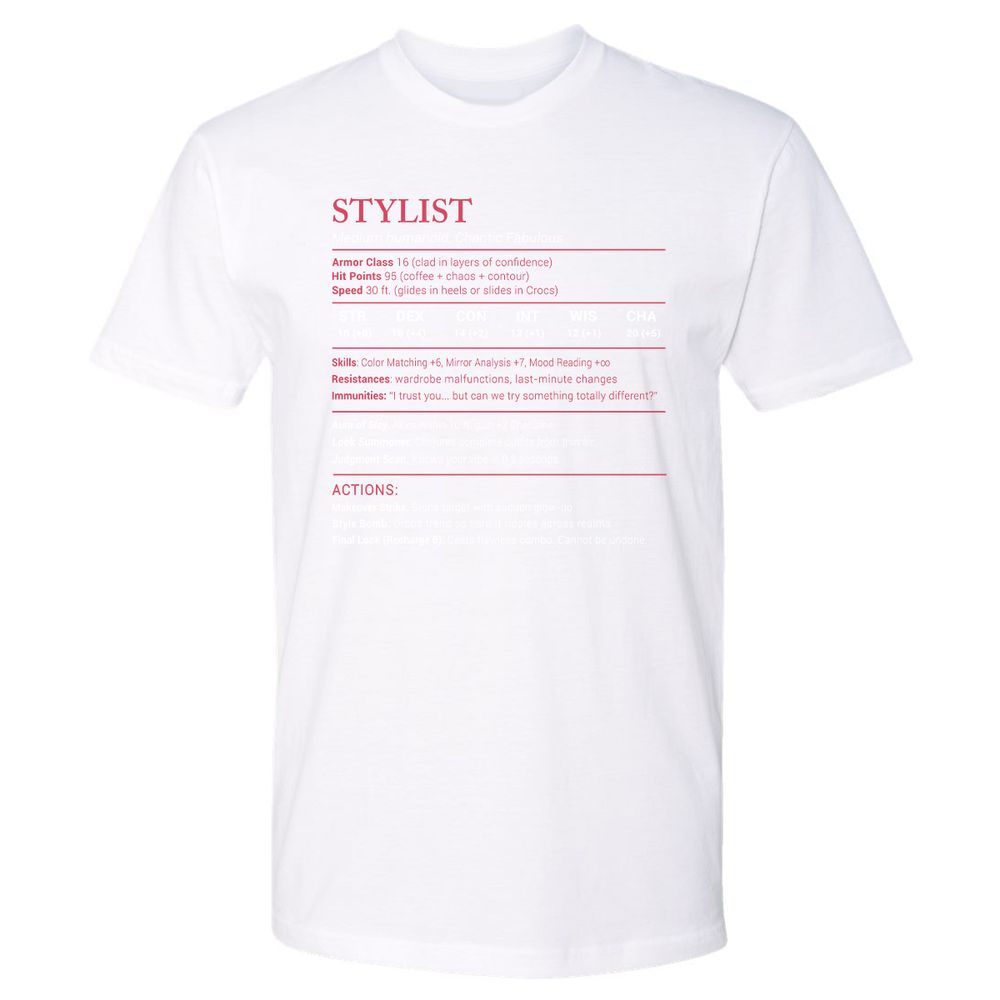 Stylist Stats Premium Unisex T-Shirt - White - 4
