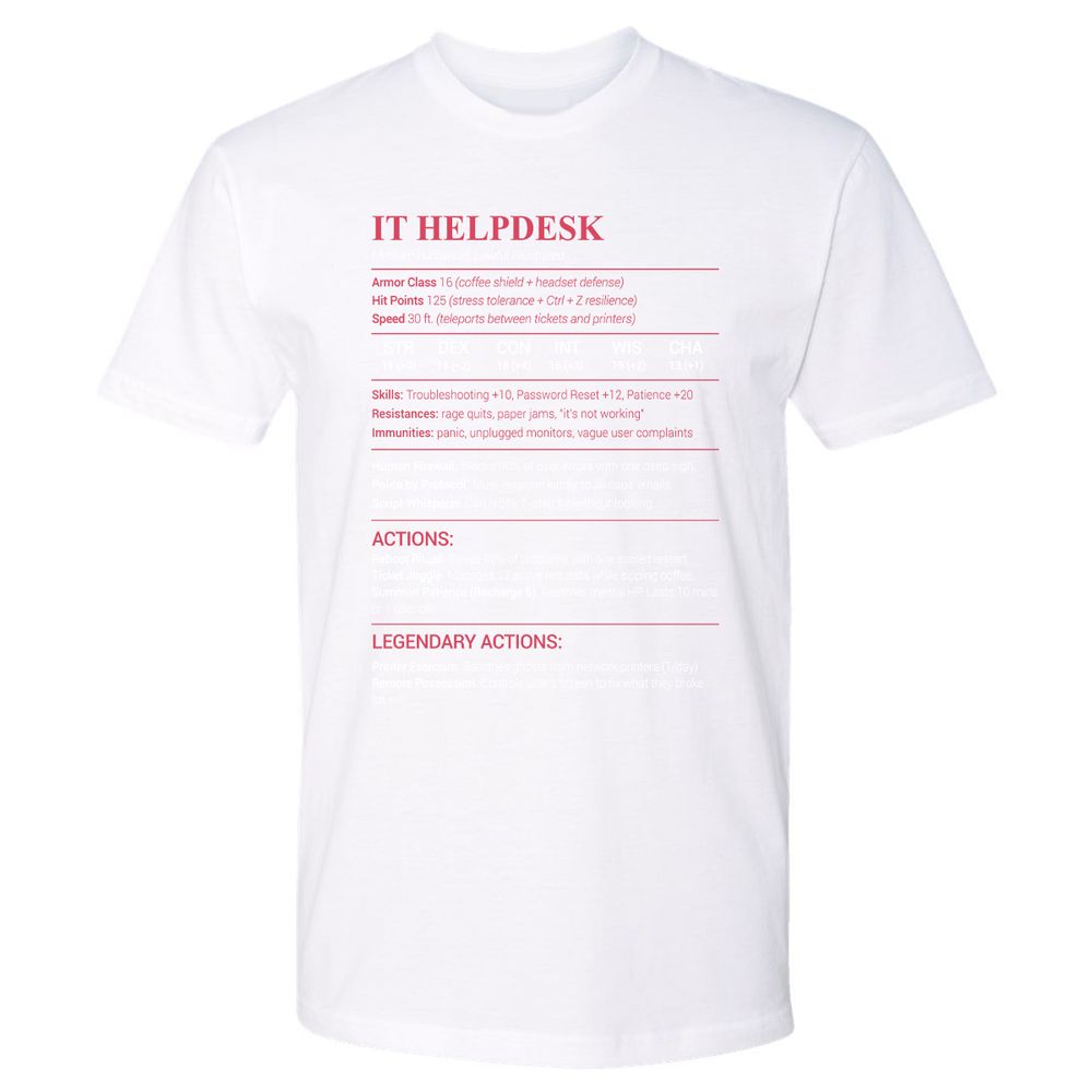 IT Helpdesk Premium Unisex T-Shirt - White - 4