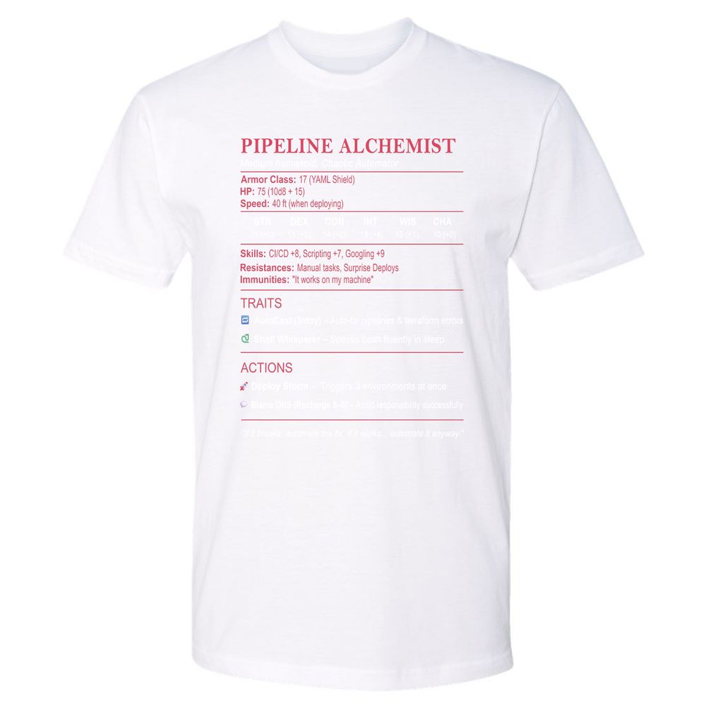 DEVOPS Stats (Pipeline Alchemist) Premium Unisex T-Shirt - White - 4