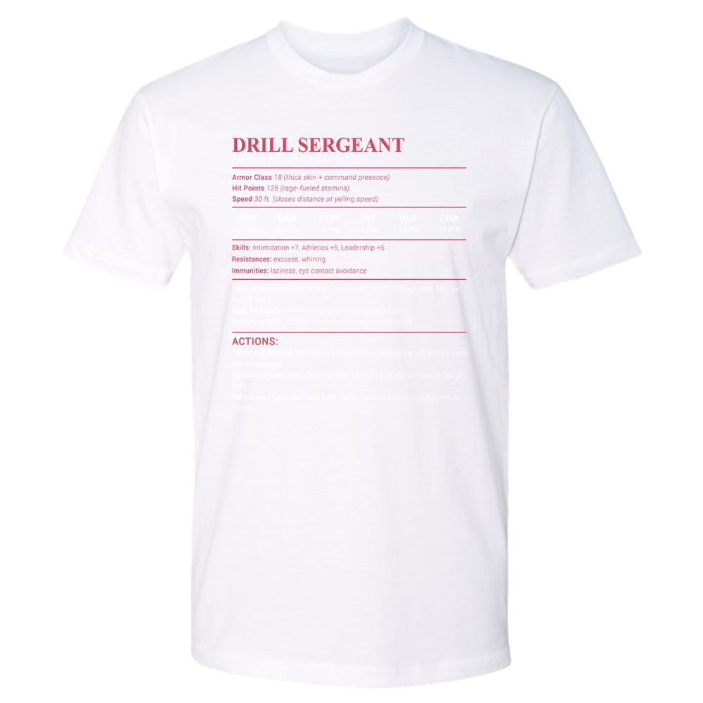 DRILL SERGEANT Premium Unisex T-Shirt - White - 4