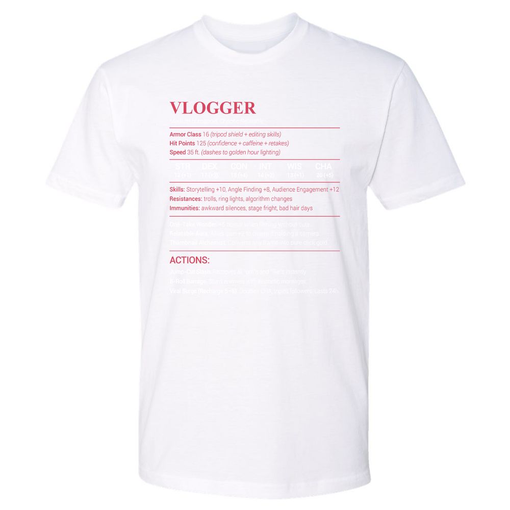 Vlogger Premium Unisex T-Shirt - White - 4