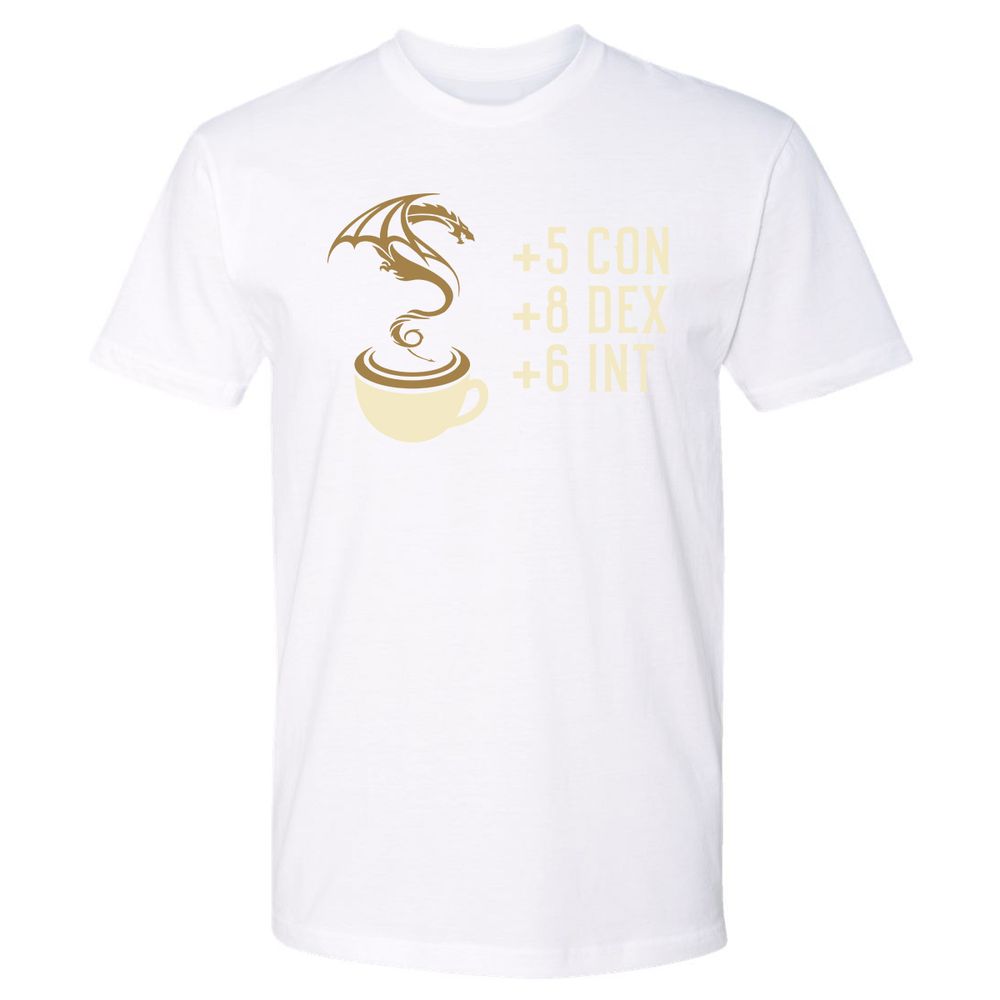 Coffee Dragon Premium Unisex T-Shirt - White - 4