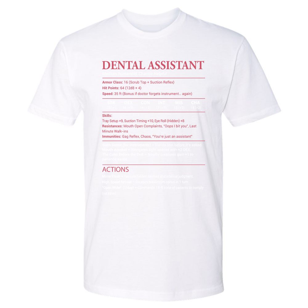 Dental Assistant Premium Unisex T-Shirt - White - 4