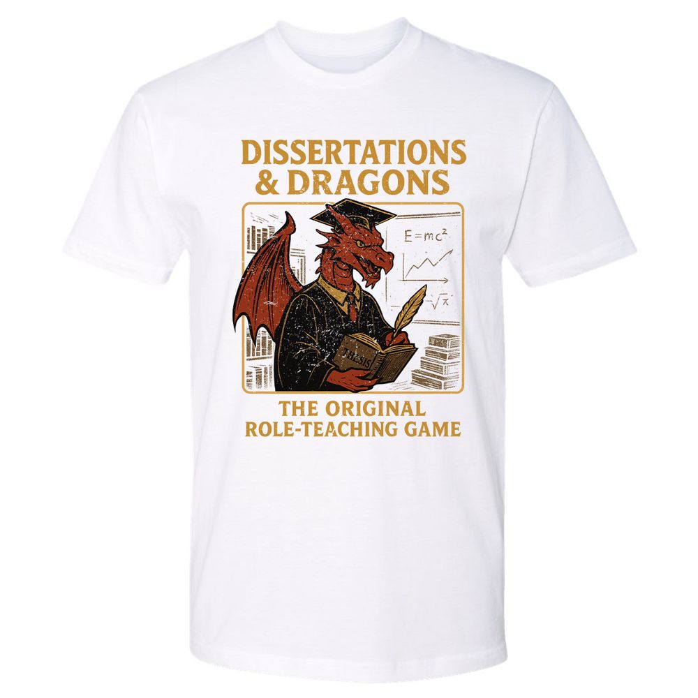 Disserations & Dragons Premium Unisex T-Shirt - White - 4