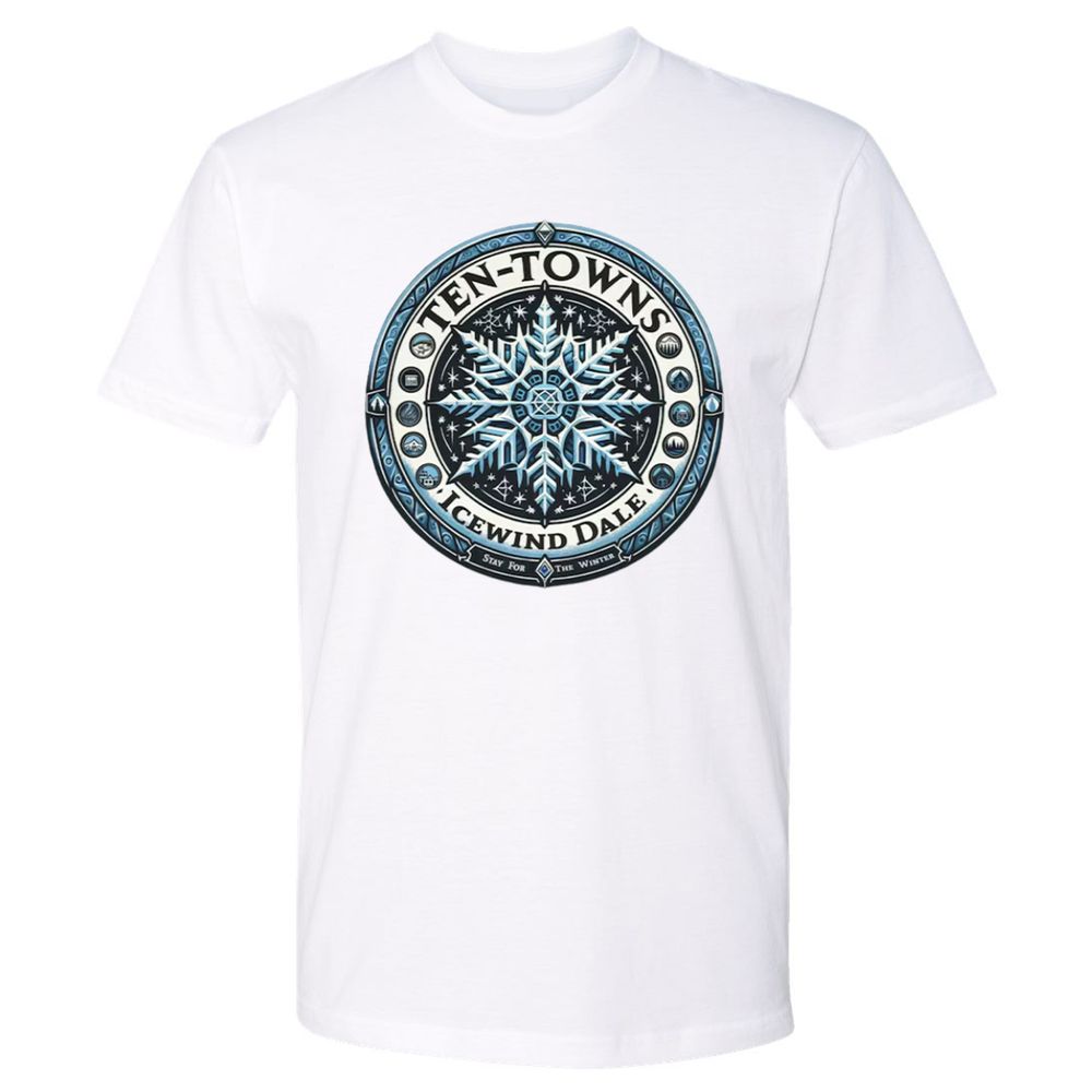 Ten-Towns Icewind Dale Premium Unisex T-Shirt - White - 4