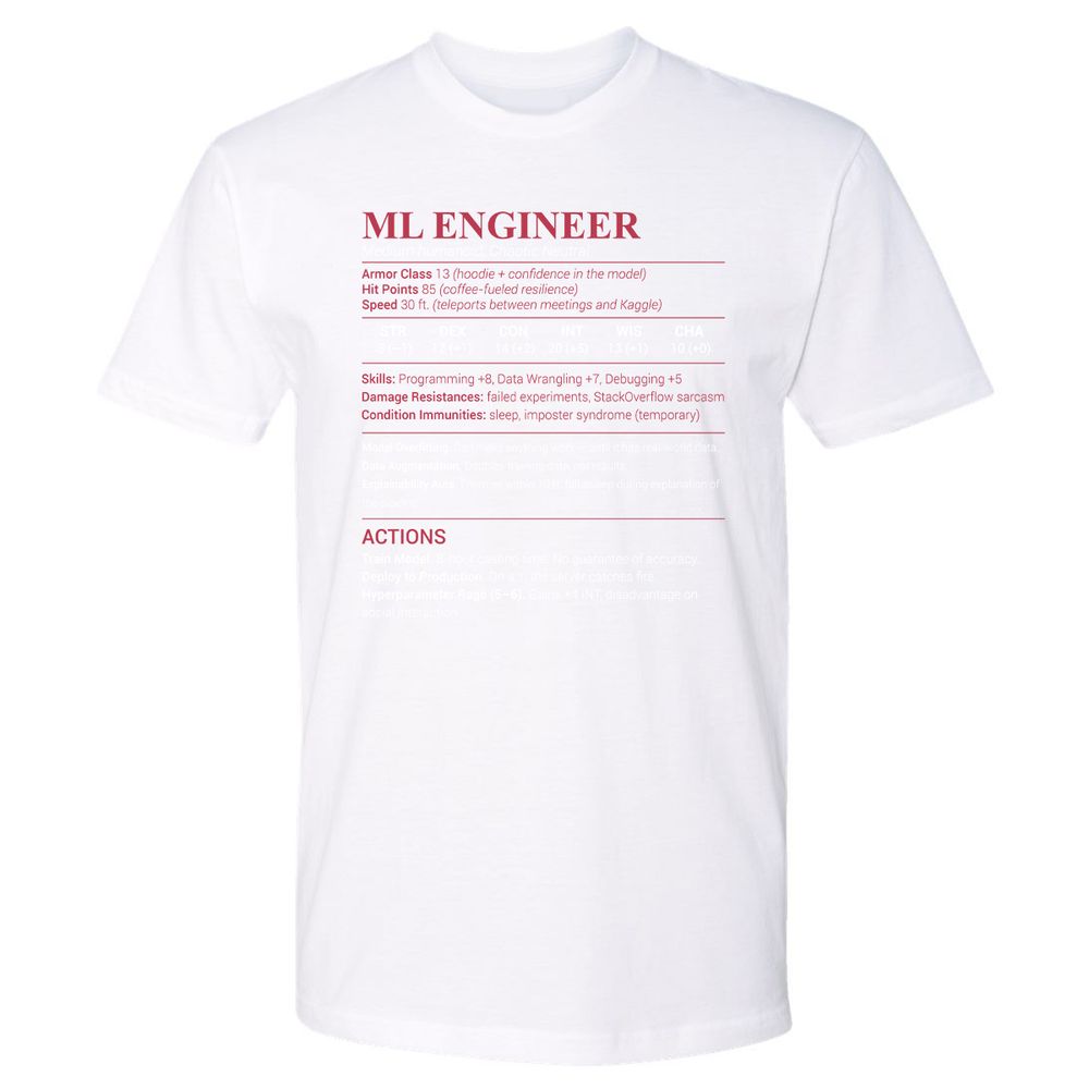 ML Engineer Premium Unisex T-Shirt - White - 4