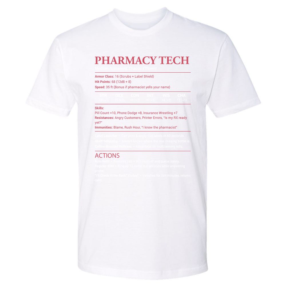 Pharmacy Tech Premium Unisex T-Shirt - White - 4