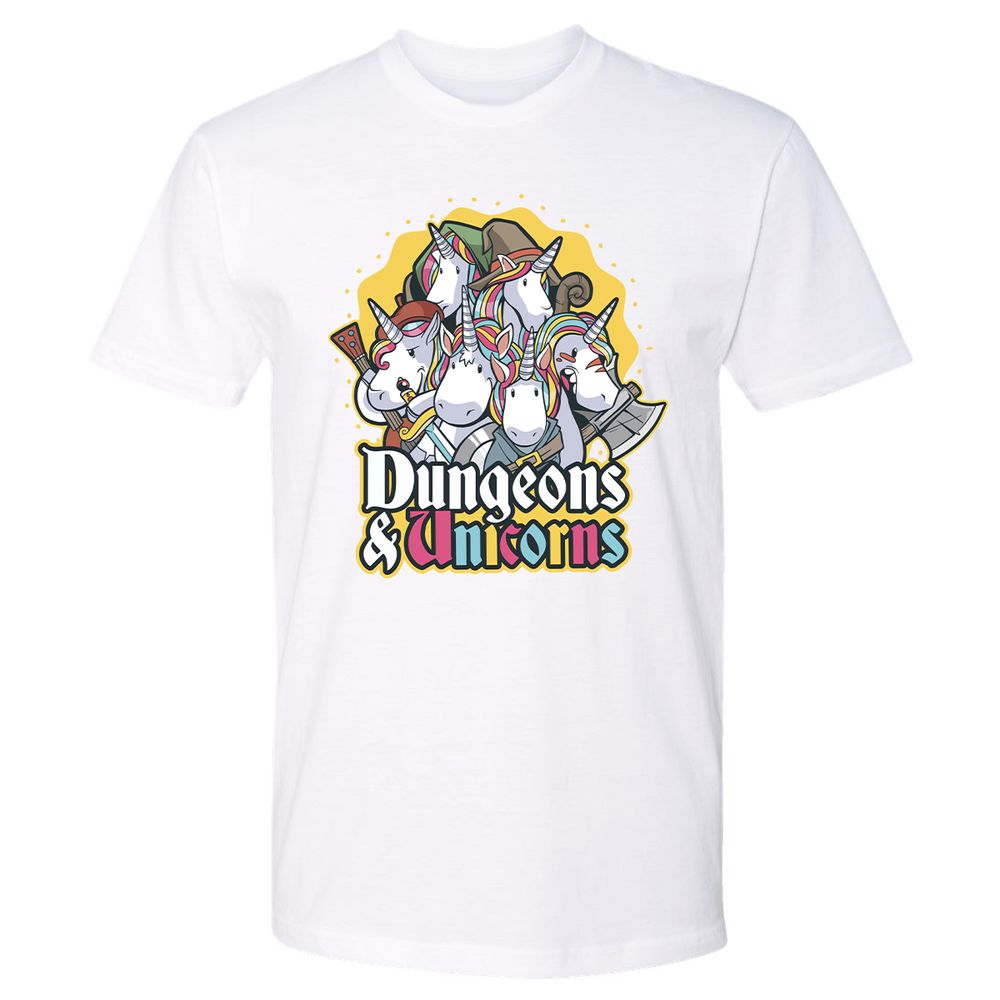 Dungeons And Unicorns Premium Unisex T-Shirt - White - 4