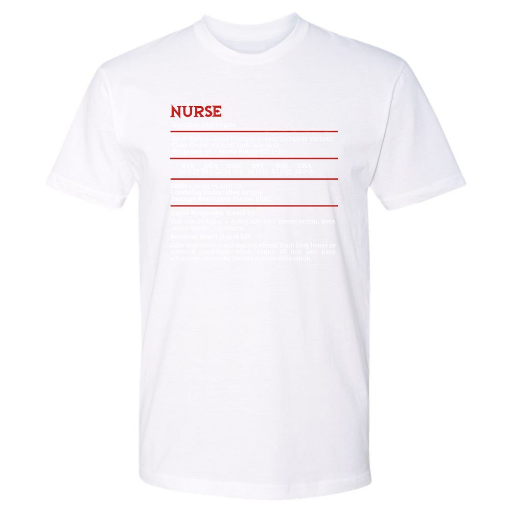 Nurse Stats Premium Unisex T-Shirt - White - 4