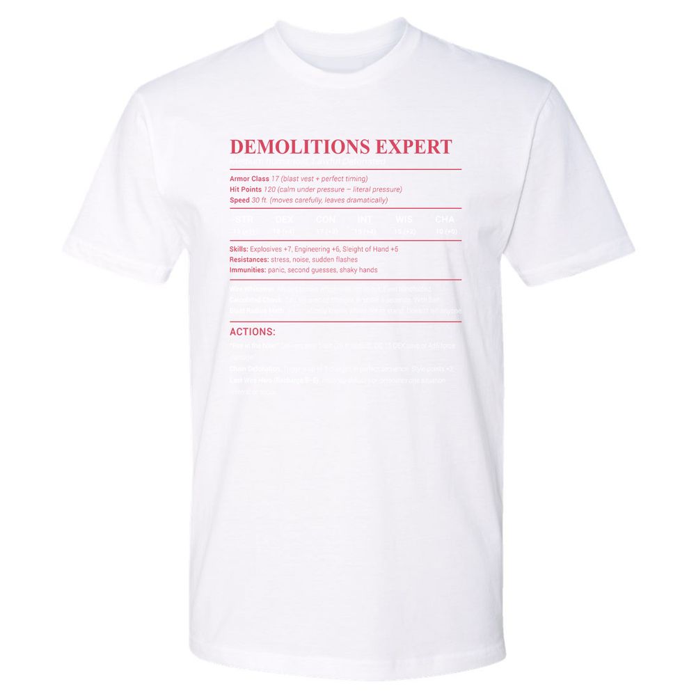 DEMOLITIONS EXPERT Premium Unisex T-Shirt - White - 4