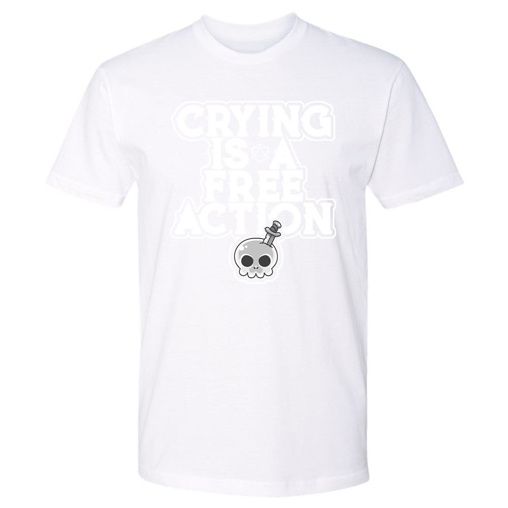 Crying Is A Free Action Premium Unisex T-Shirt - White - 4