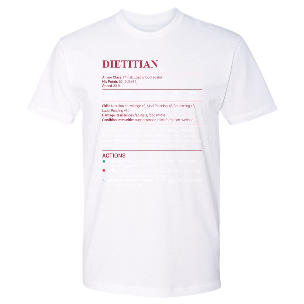Dietitian Premium Unisex T-Shirt - White - 4
