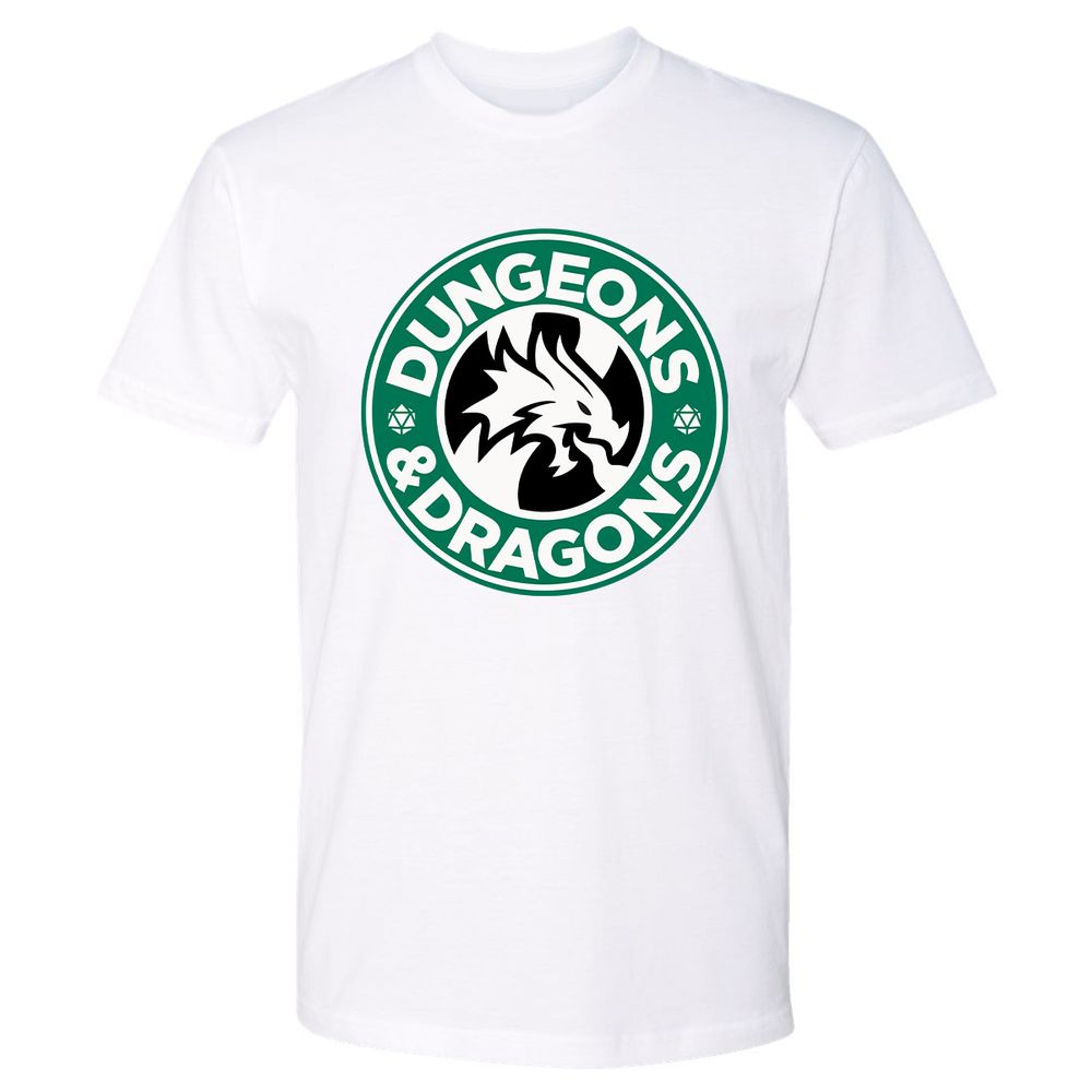 D&D Coffee Premium Unisex T-Shirt - White - 4