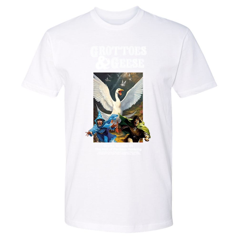 Grottoes & Geese Premium Unisex T-Shirt - White - 4