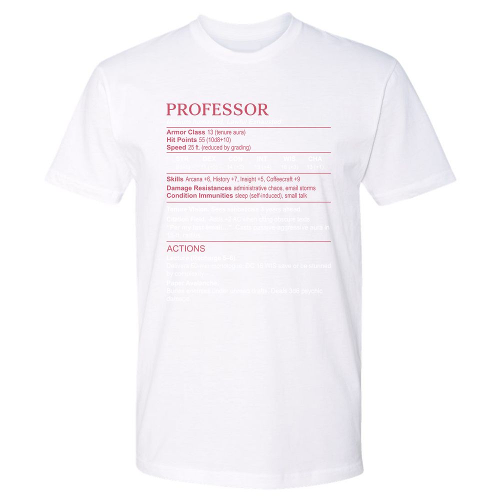 Professor Stats Premium Unisex T-Shirt - White - 4