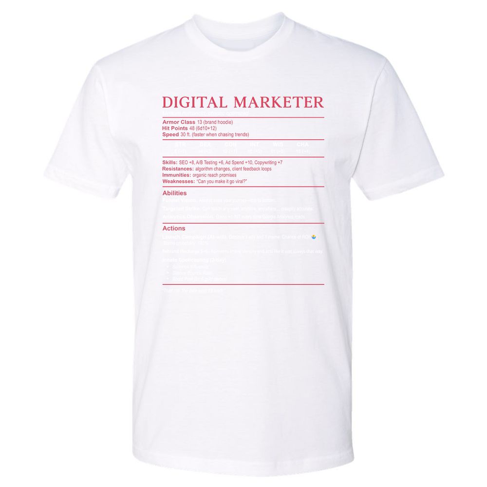 Digital Marketer Stats Premium Unisex T-Shirt - White - 4