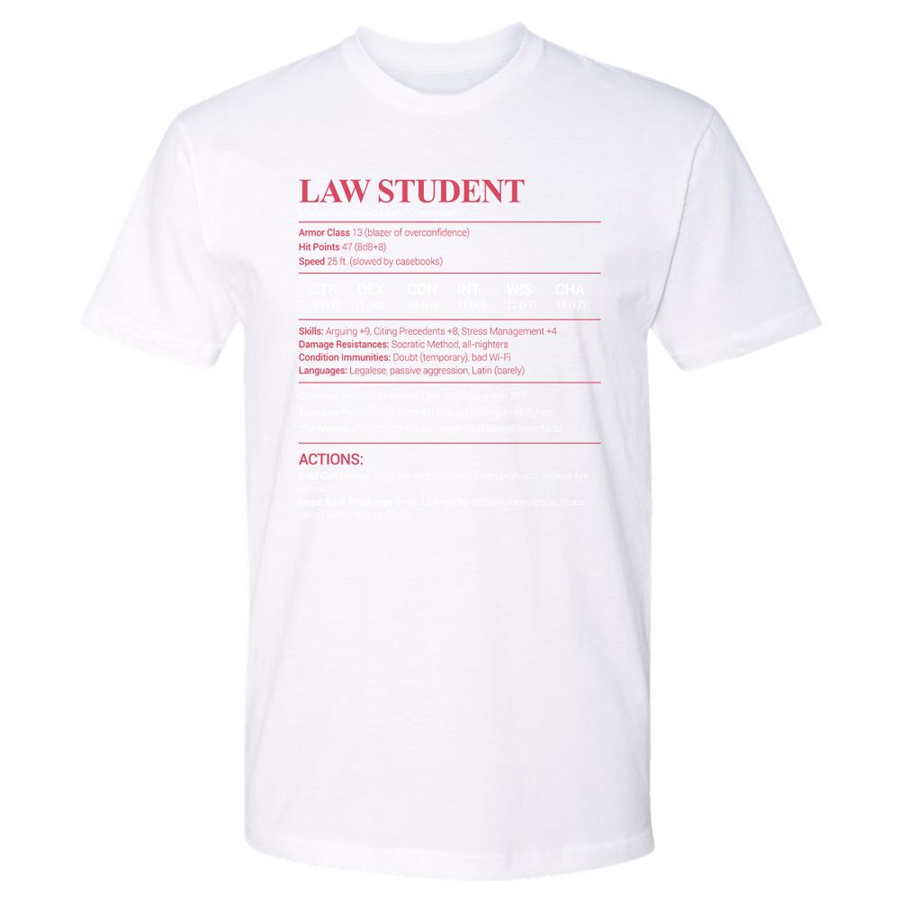 Law Student Premium Unisex T-Shirt - White - 4
