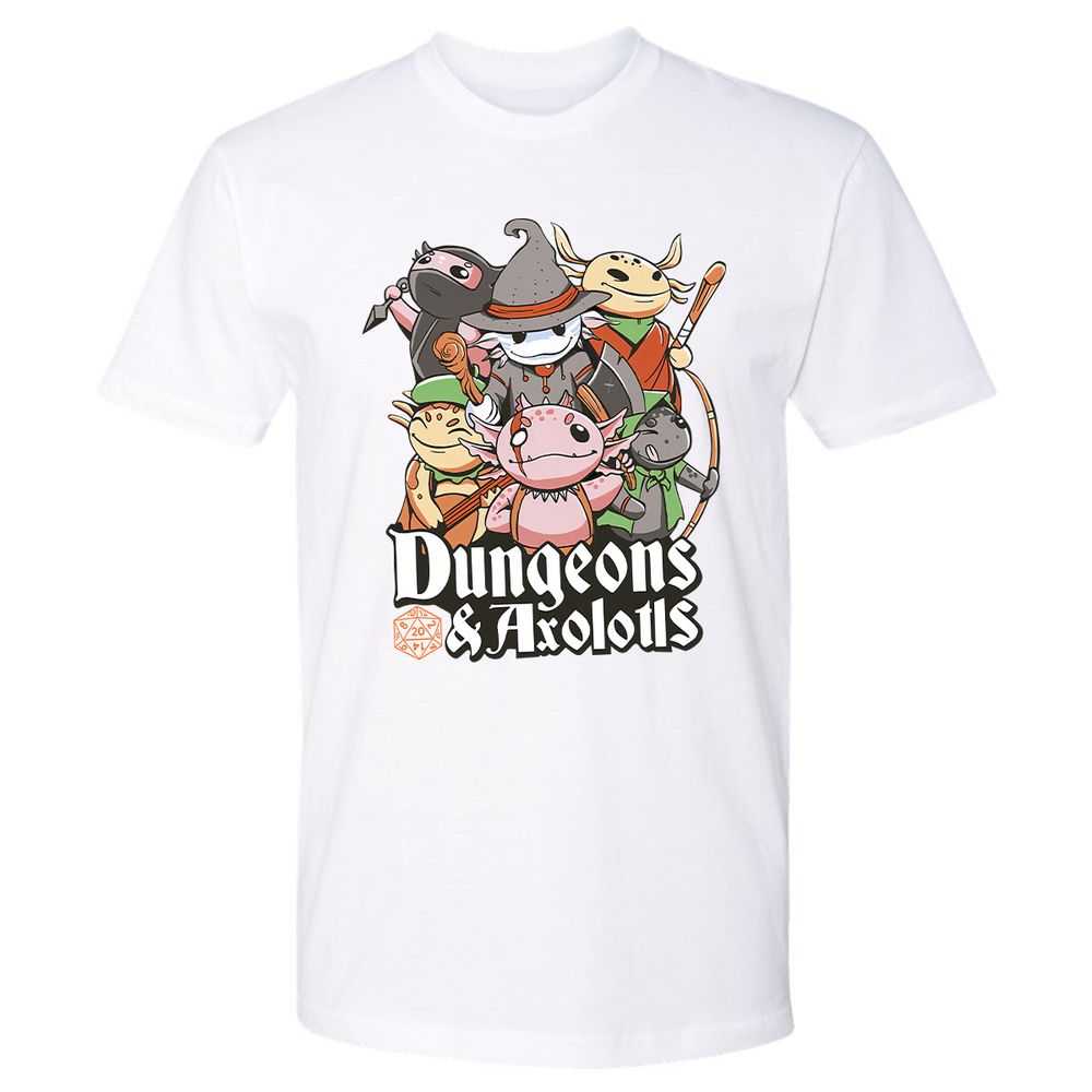 Dungeons And Axolotls Premium Unisex T-Shirt - White - 4