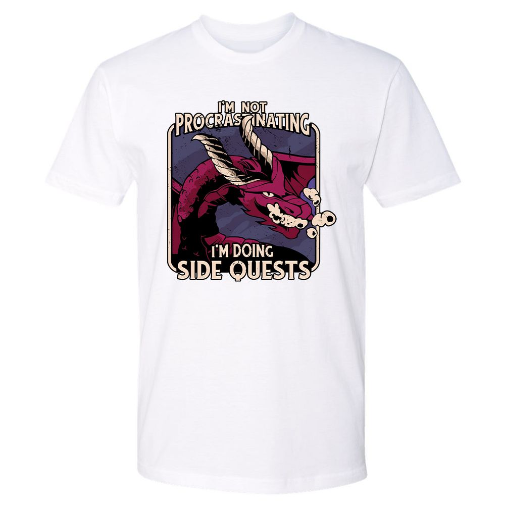 Doing Side Quests Premium Unisex T-Shirt - White - 4