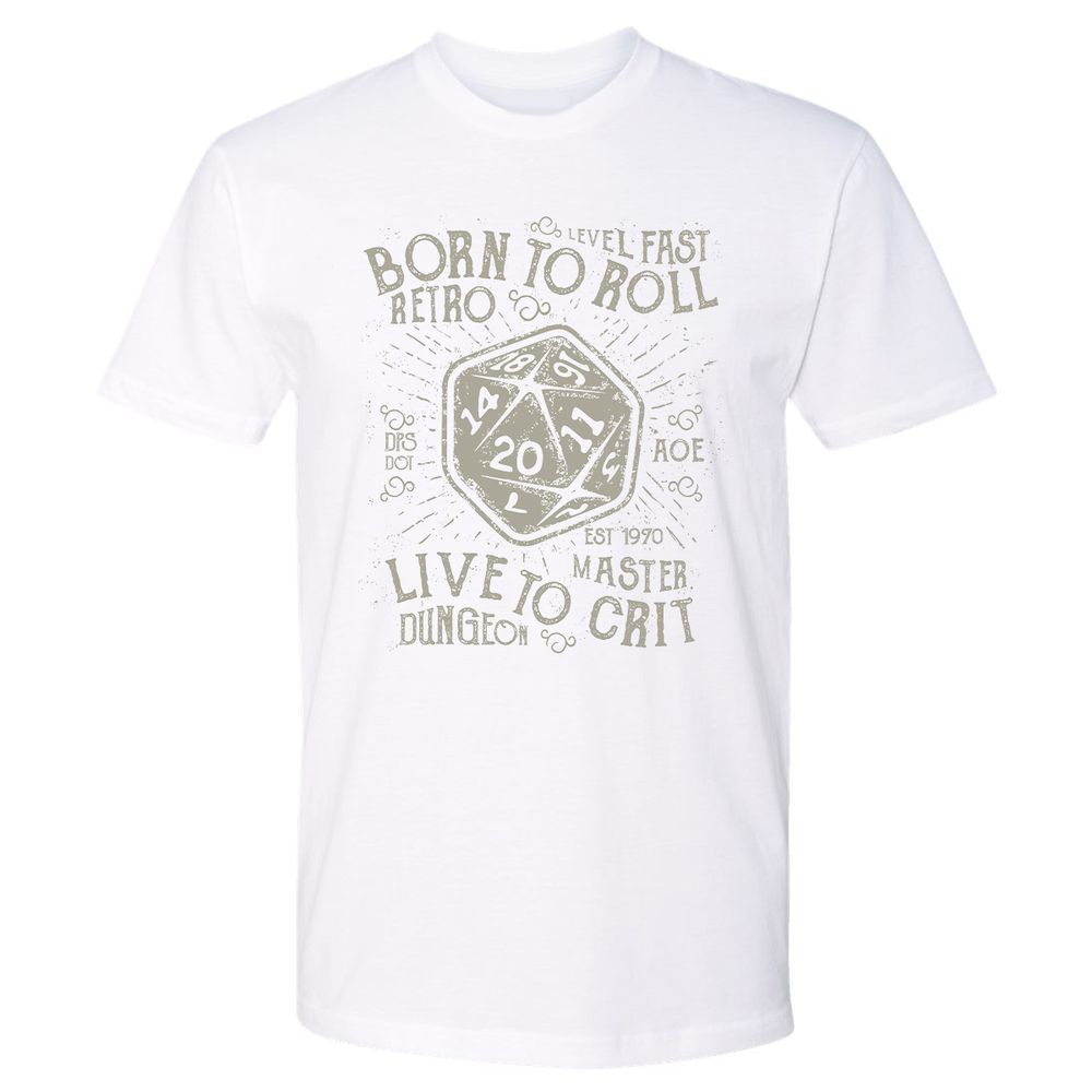 Born To Roll Live To Crit Premium Unisex T-Shirt - White - 4