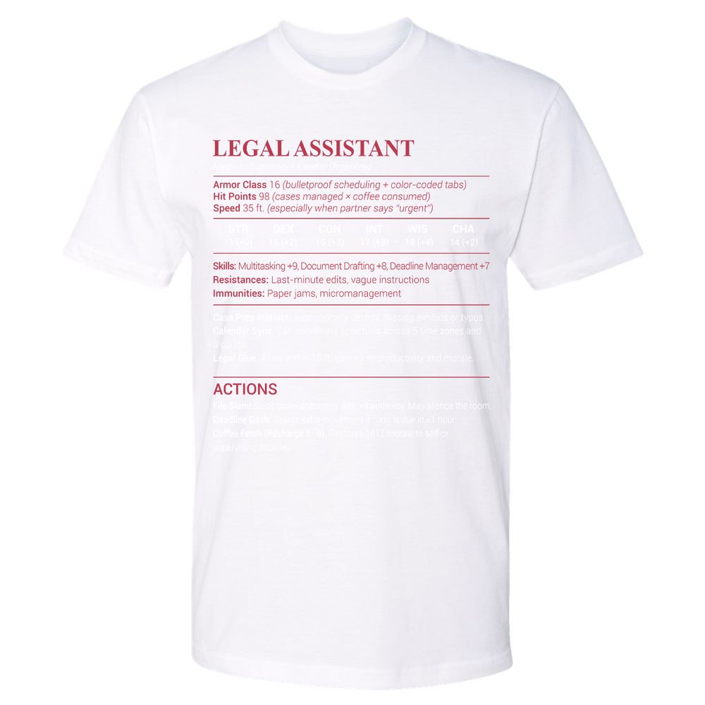 Legal Assistant Premium Unisex T-Shirt - White - 4