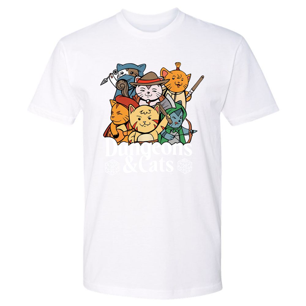Dungeons & Cats Premium Unisex T-Shirt - White - 4