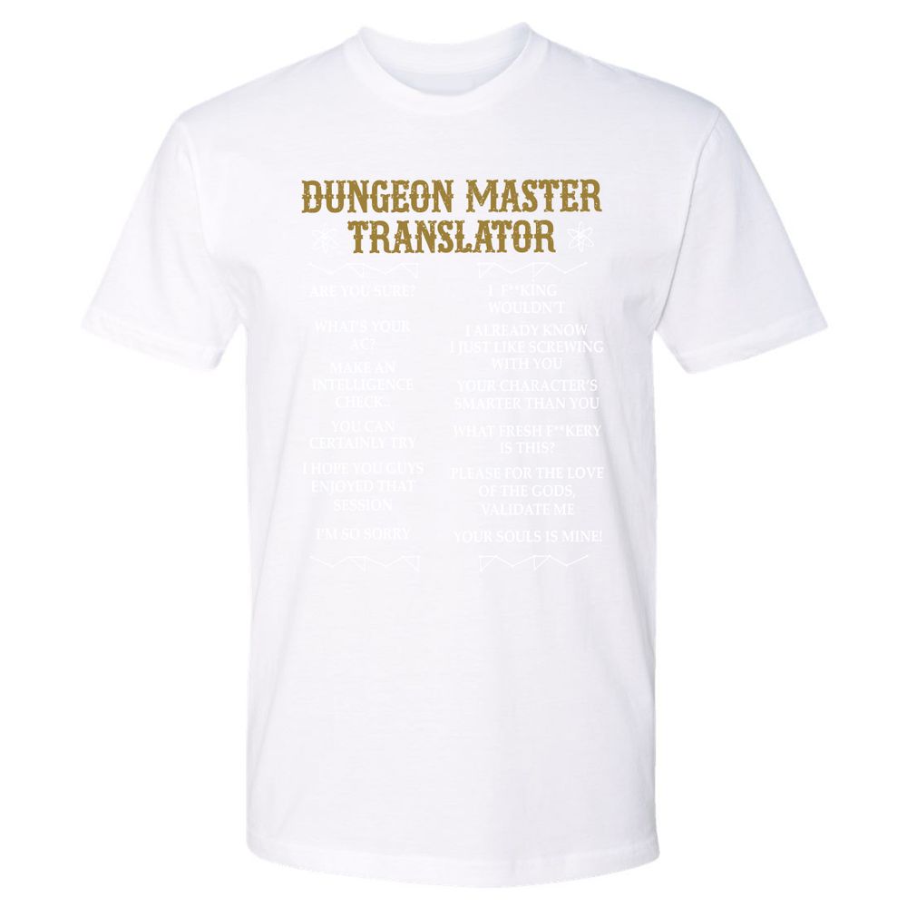 Dungeon Master Translator Premium Unisex T-Shirt - White - 4