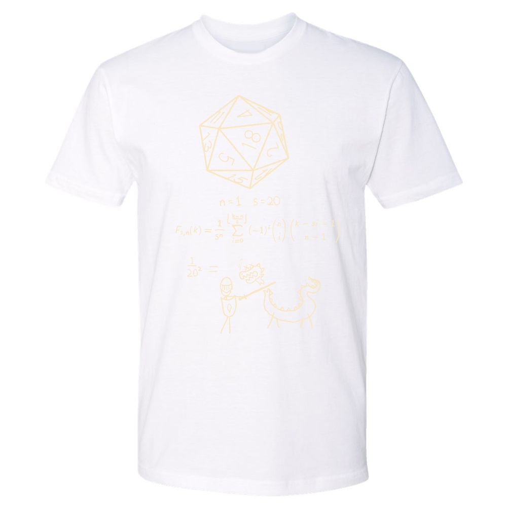 Science Of20 Sided Dice Premium Unisex T-Shirt - White - 4