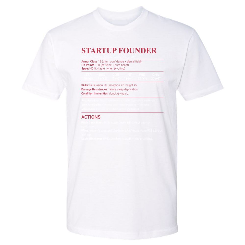 Startup Founder Premium Unisex T-Shirt - White - 4