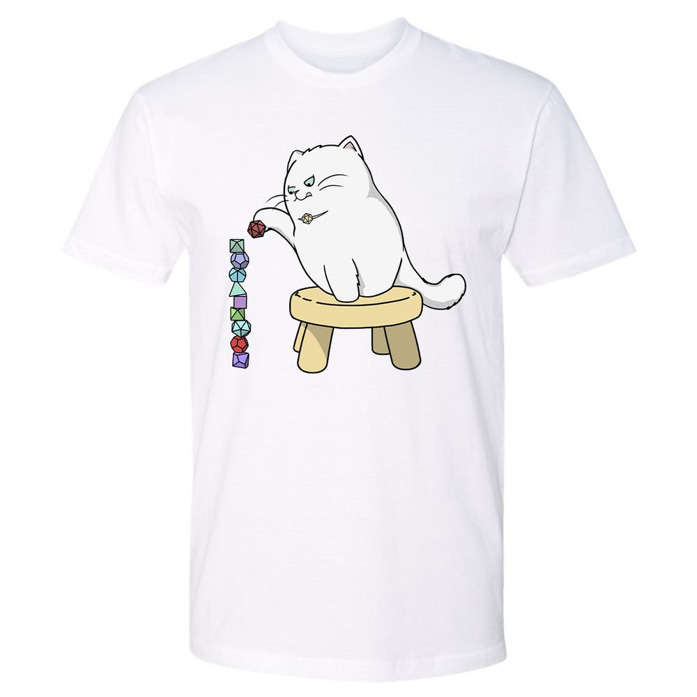 Cat Stacking Dice Premium Unisex T-Shirt - White - 4