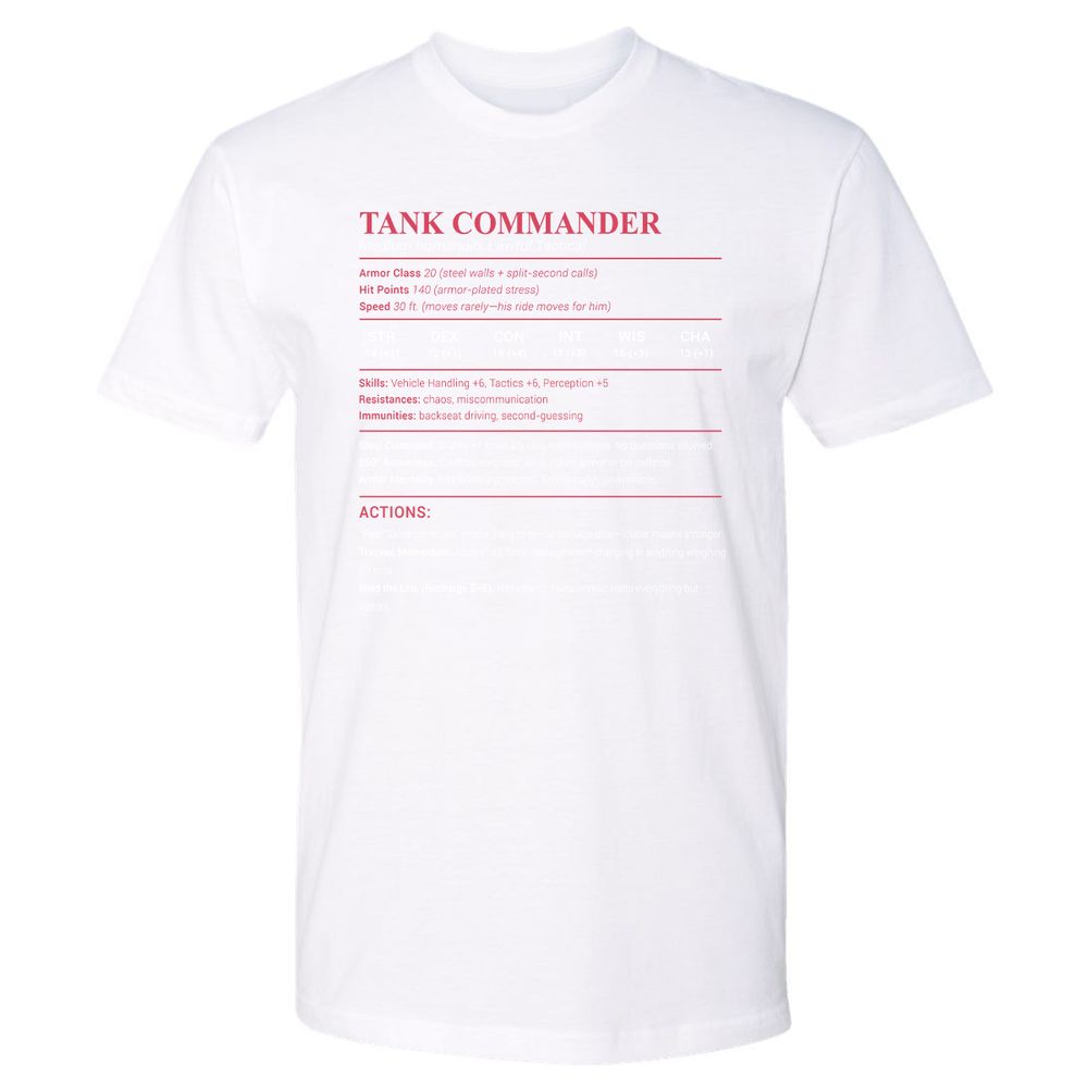 Tank Commander Premium Unisex T-Shirt - White - 4