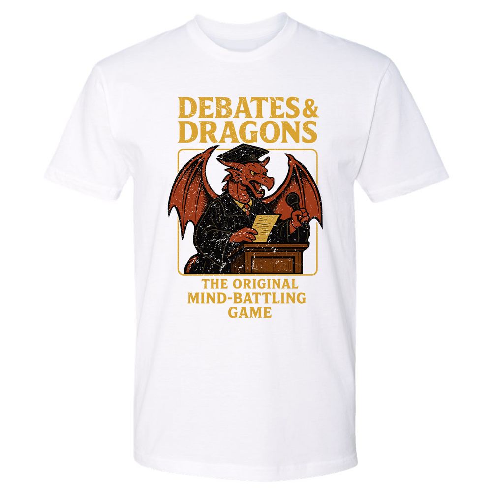 Debates & Dragons Premium Unisex T-Shirt - White - 4