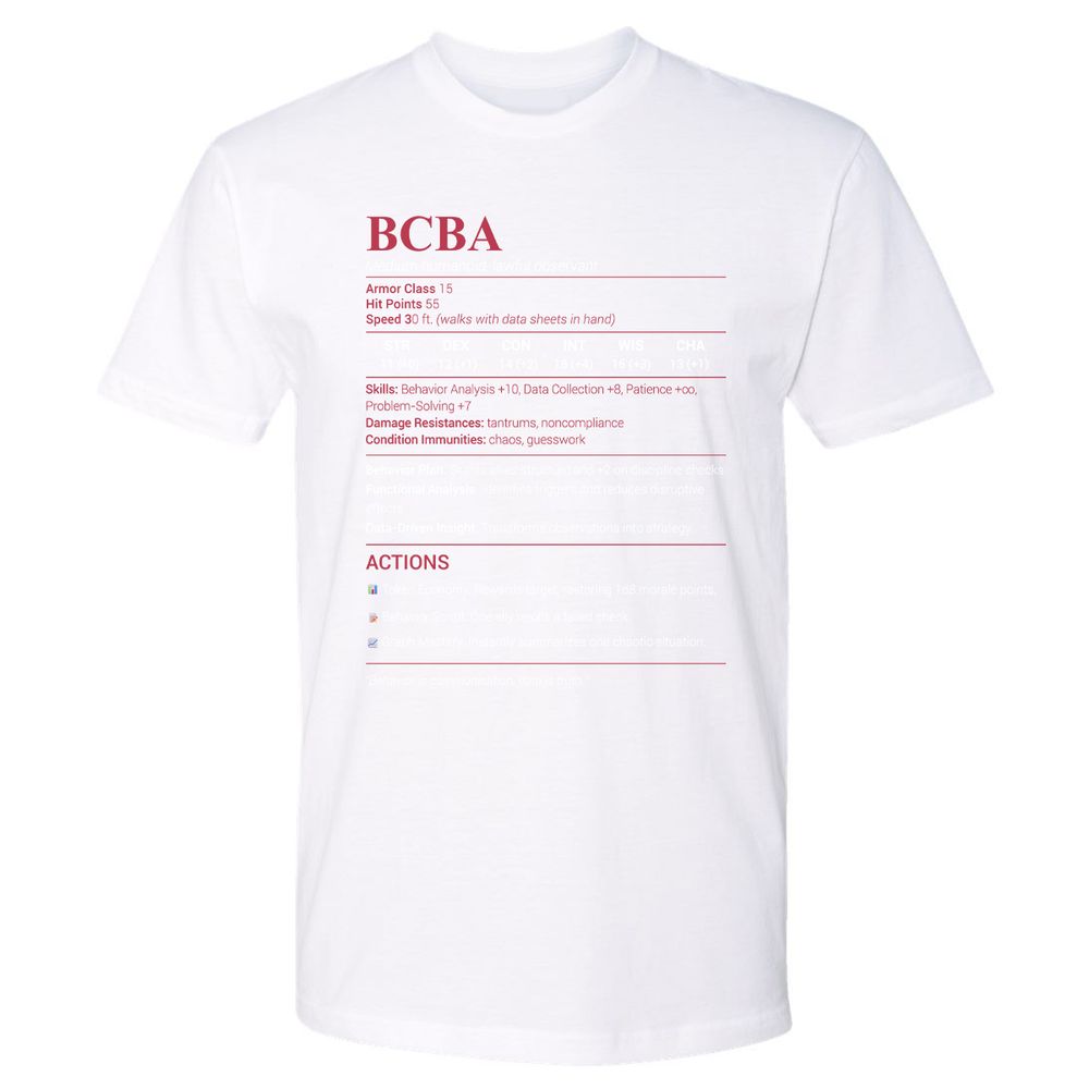 BCBA Premium Unisex T-Shirt - White - 4